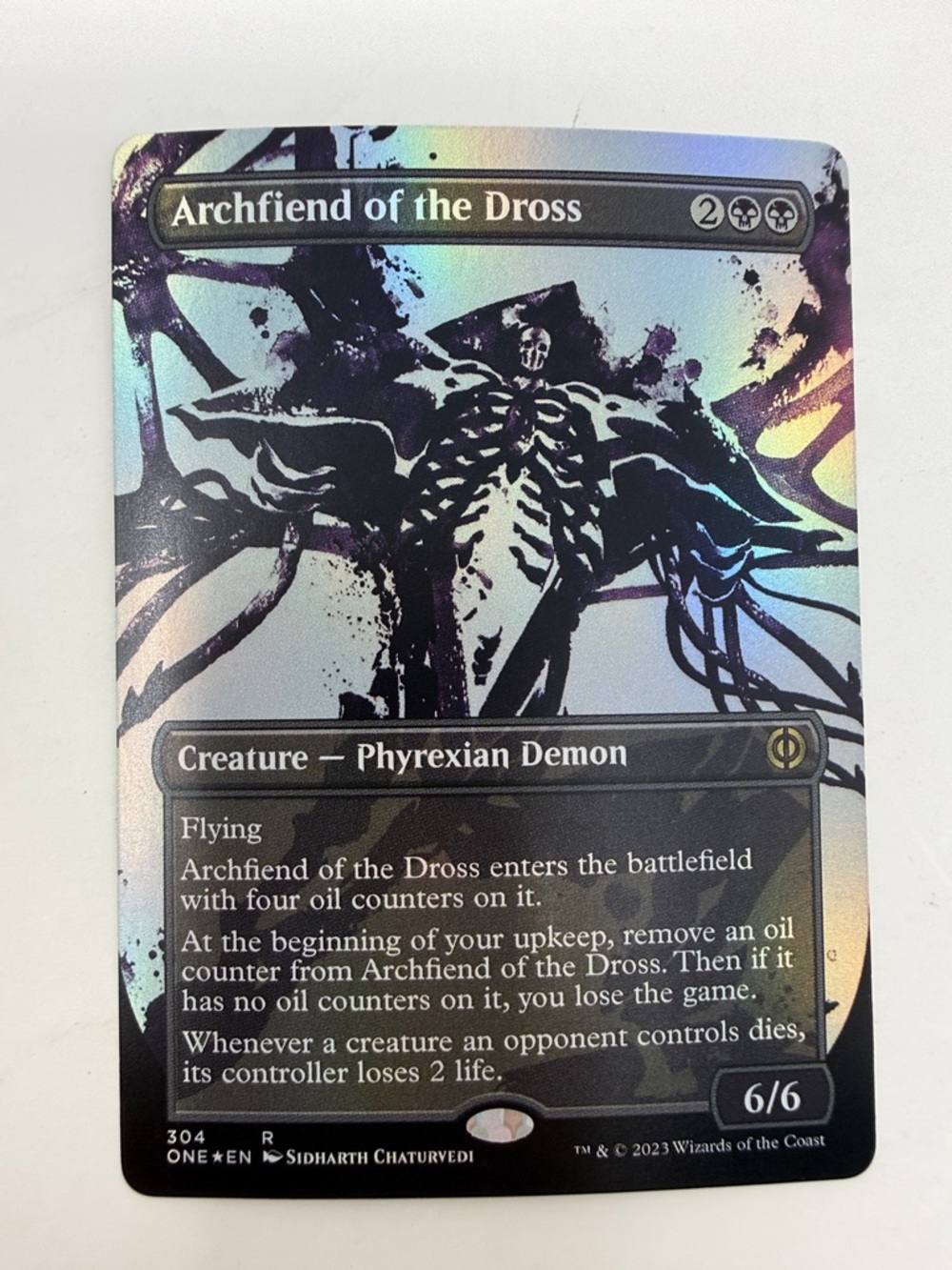 Archfiend of the Dross - Holographic Black Card